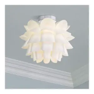 Modern Ceiling Light Flush Mount Fixture White Flower for Bedroom Kitchen