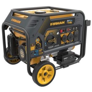 Roll over image to zoom in Firman H03651 4550-3650 Watt Electric Start Gas or Propane Dual Fuel Portable Generator