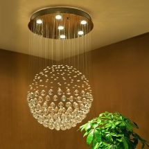 Saint Mossi Chandelier Modern K9 Crystal Raindrop Chandelier Lighting Flush mount LED Ceiling Light Fixture