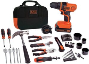 BLACK DECKER 20V MAX Drill & Home Tool Kit