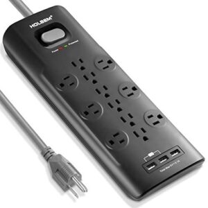 HOLSEM 12 Outlets Surge Protector Power Strip