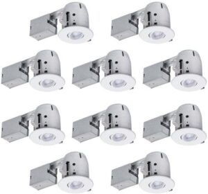 Globe Electric 90540 4 Inch Swivel Round Trim Recessed Lighting Kit